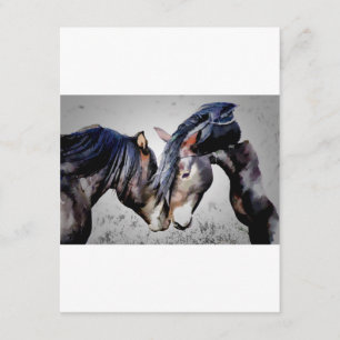 Invitation deux chevaux dans l'invitation d'amour,