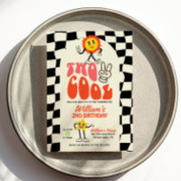 Deux Cool fête d'anniversaire Retro Far Out 2e ann