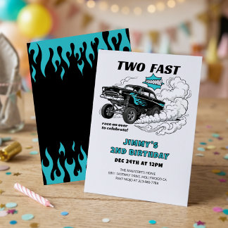 Invitation Deux courses de voiture rapides 🏁 Gasser 2e anniv