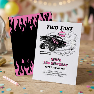 Invitation Deux courses rapides Fille de voiture Gasser 2e an
