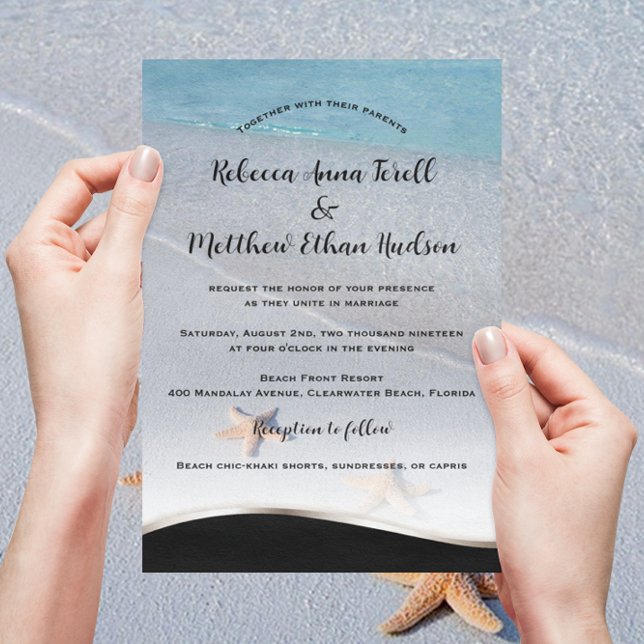 Invitation Deux de nous / Ocean Love Starfish Beach Invitatio (Créateur téléchargé)