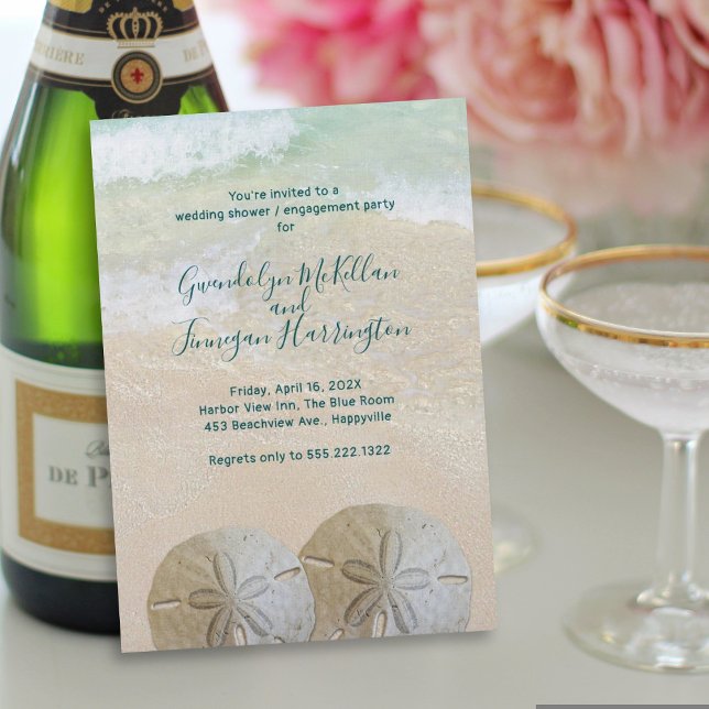Invitation Deux dollars de sable Wedding shower (Créateur téléchargé)