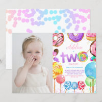 Deux douceurs Candyland coloré 2ème anniversaire P