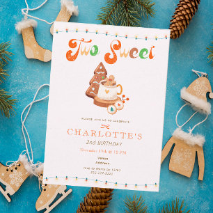 Invitation Deux douceurs pour les deux ans de la fille au cho