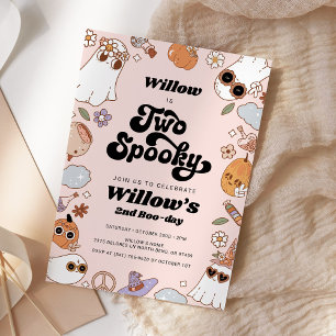 Invitation Deux Éffrayant Halloween Super 2e anniversaire