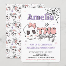Deux Éffrayants Pink Halloween fête d'anniversaire