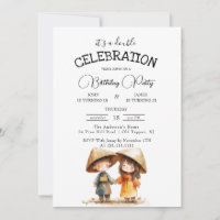 Deux Enfants Oriental East Asia Double Anniversair