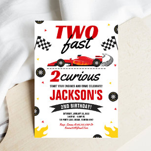 Invitation Deux Fast 2 Curieux Race Car 2e Anniversaire