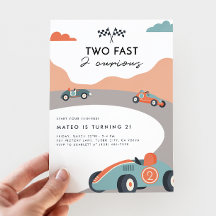 Deux Fast 2 Curieux Retro Race Car 2e Anniversaire