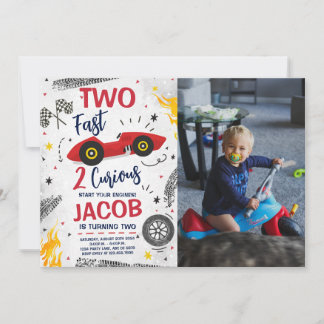 Invitation Deux Fast 2 Curieux Rouge 2e Anniversaire Photo
