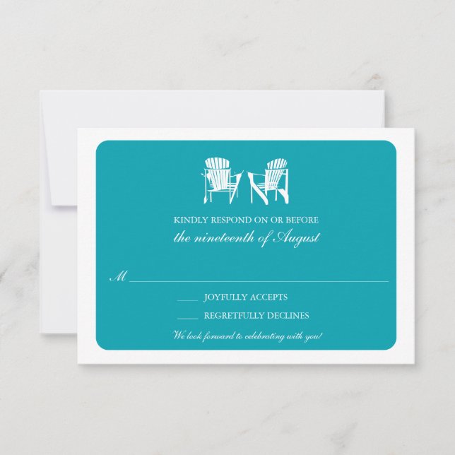 Invitation Deux fauteuils Adirondack RSVP | Turquoise (Devant)