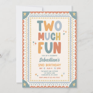 Invitation Deux fois plus d'amusement fête fantaisiste pour g