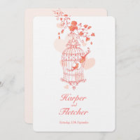 Deux inséparables  volière corail mariage