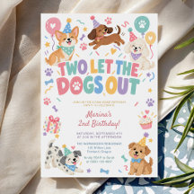 Deux laissez les chiens sortir Joyeux anniversaire