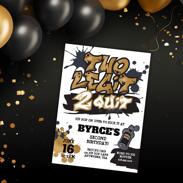 Invitation Deux legs pour quitter l'invitation d'anniversaire (Créateur téléchargé)