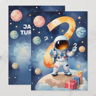 Invitation Deux lune fête d'anniversaire 2