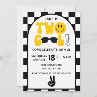 Invitation Deux Lunettes de Soleil Anniversaire Cool Signe de