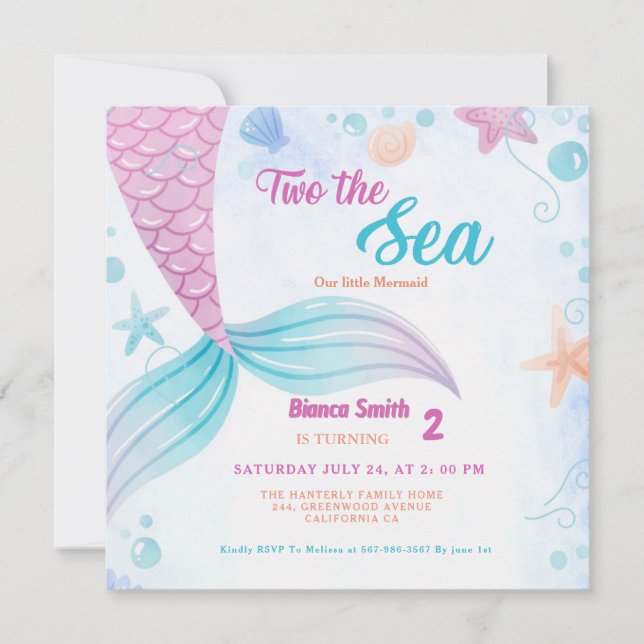Invitation Deux nautiques de la mer 2e fête d'anniversaire (Devant)