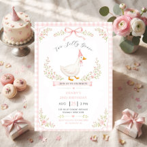 Deux Oie Idiote Fleur Rose 2Ème Anniversaire