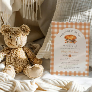 Invitation Deux petites Citrouilles Cutie Pies Automne Baby s
