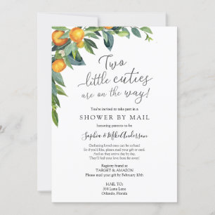 Invitation Deux petites villes Baby shower par courrier