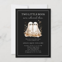 Deux Petits Boos Jote Ghosts Baby shower Fleur sau
