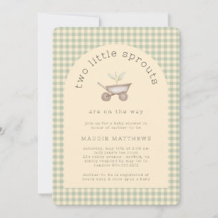 Invitation Deux Petits Pots sont sur le Baby shower Way