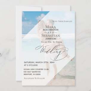 Invitation *~* Deux PHOTO RSVP QR AR6 DO-IT-YOURSELF Mariage