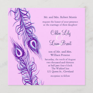 Invitation Deux plumes d'un paquetage