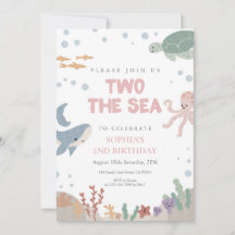Deux pour la mer Mignon Fille aquarelle rose 2e an
