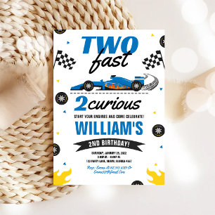 Invitation Deux Rapides 2 Curieux Voiture de Course Invitatio