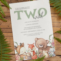 Deux sauvages | Woodland Animal Anniversaire de en