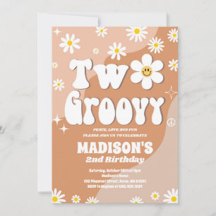 Invitation Deux Super 2e anniversaire Daisy Super Party
