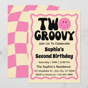 Invitation Deux Super fille 2e anniversaire