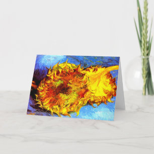 Invitation Deux tournesols coupés de Van Gogh