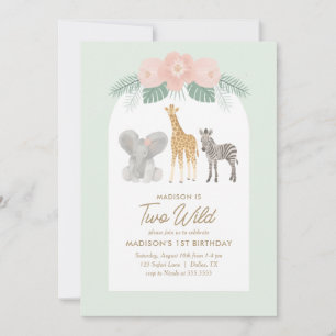 Invitation Deux Wild Safari 2ème fête d'anniversaire