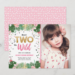 Invitation Deuxième anniversaire de la jeune fille aurifère d