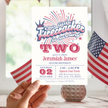 Deuxième Anniversaire Patriotic One Little Firecra