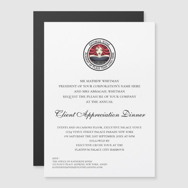 Invitation d'événement d'appréciation du client (Devant / Derrière)