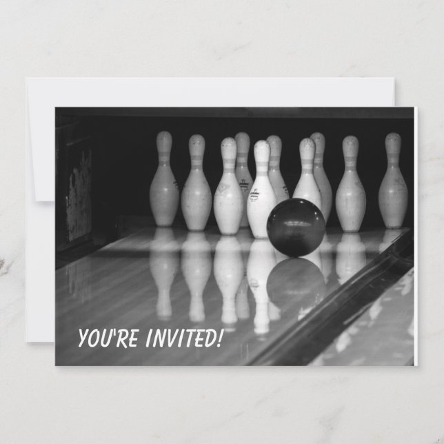 Invitation d'événement de bowling (Devant)