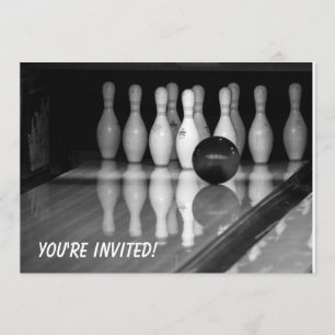 Invitation d'événement de bowling