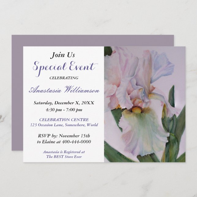 INVITATION D'ÉVÉNEMENT DE LA FÊTE DE DIPLÔME (Devant / Derrière)