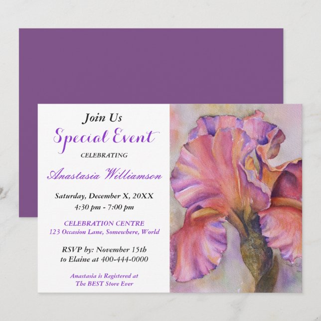 INVITATION D'ÉVÉNEMENT DE LA FÊTE DE RÉCHAUFFEMENT (Devant / Derrière)