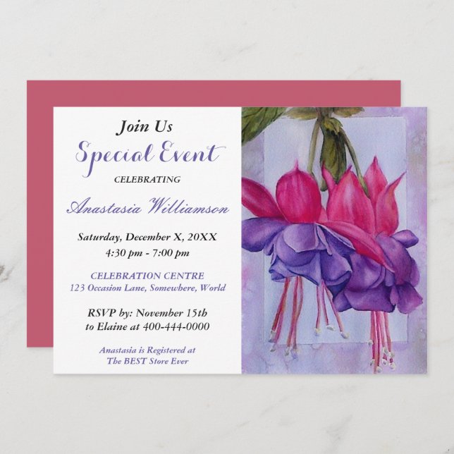 INVITATION D'ÉVÉNEMENT DE PARTI (Devant / Derrière)