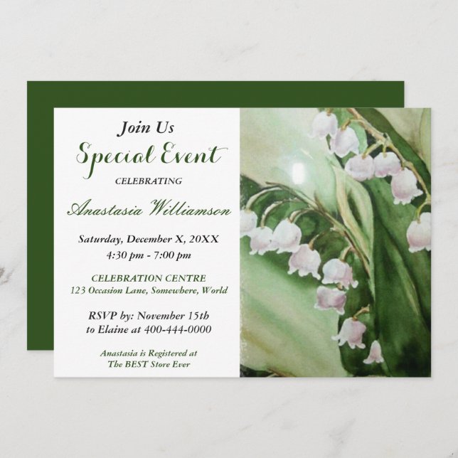 INVITATION D'ÉVÉNEMENT DE PARTI ENGAGEMENT (Devant / Derrière)