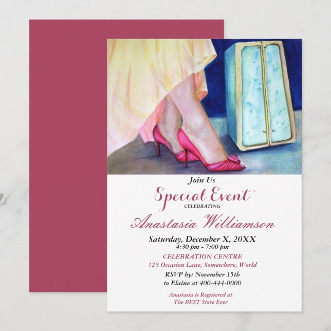 INVITATION D'ÉVÉNEMENT DE VOYAGE (Devant / Derrière)