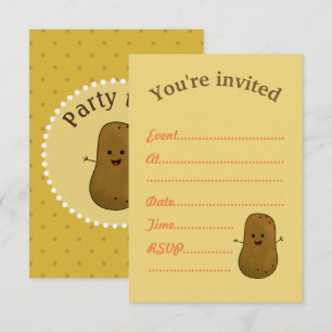 Invitation d'événements, pomme de terre joyeux