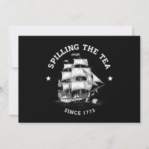 Invitation Déverser Le Thé Depuis 1773 4 juillet Drôle