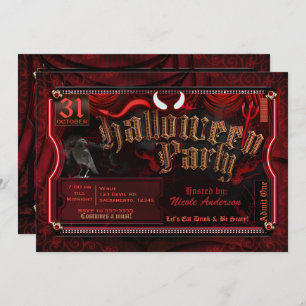 Invitation Dévilish Halloween Costume Party Admettre une part