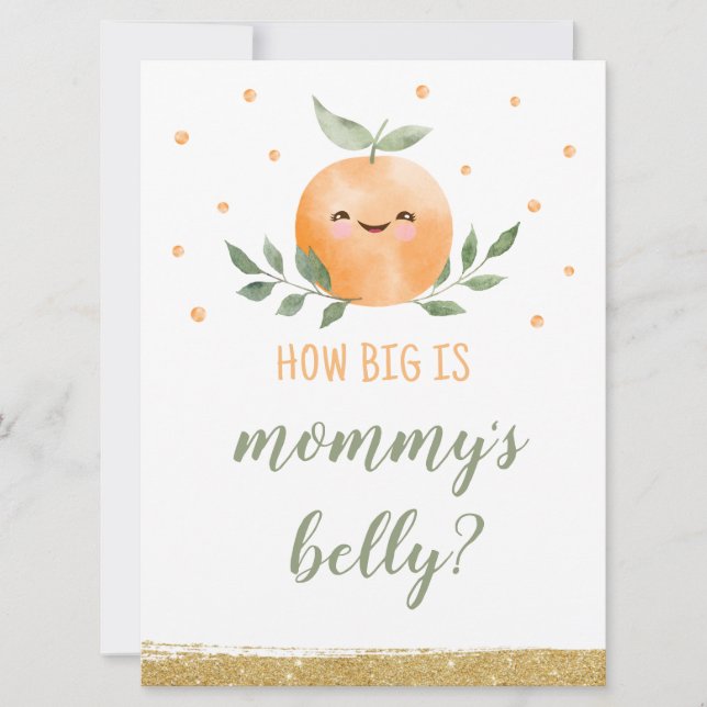 Invitation Devinez À Quelle Taille Est Le Ventre De Maman Sig (Devant)